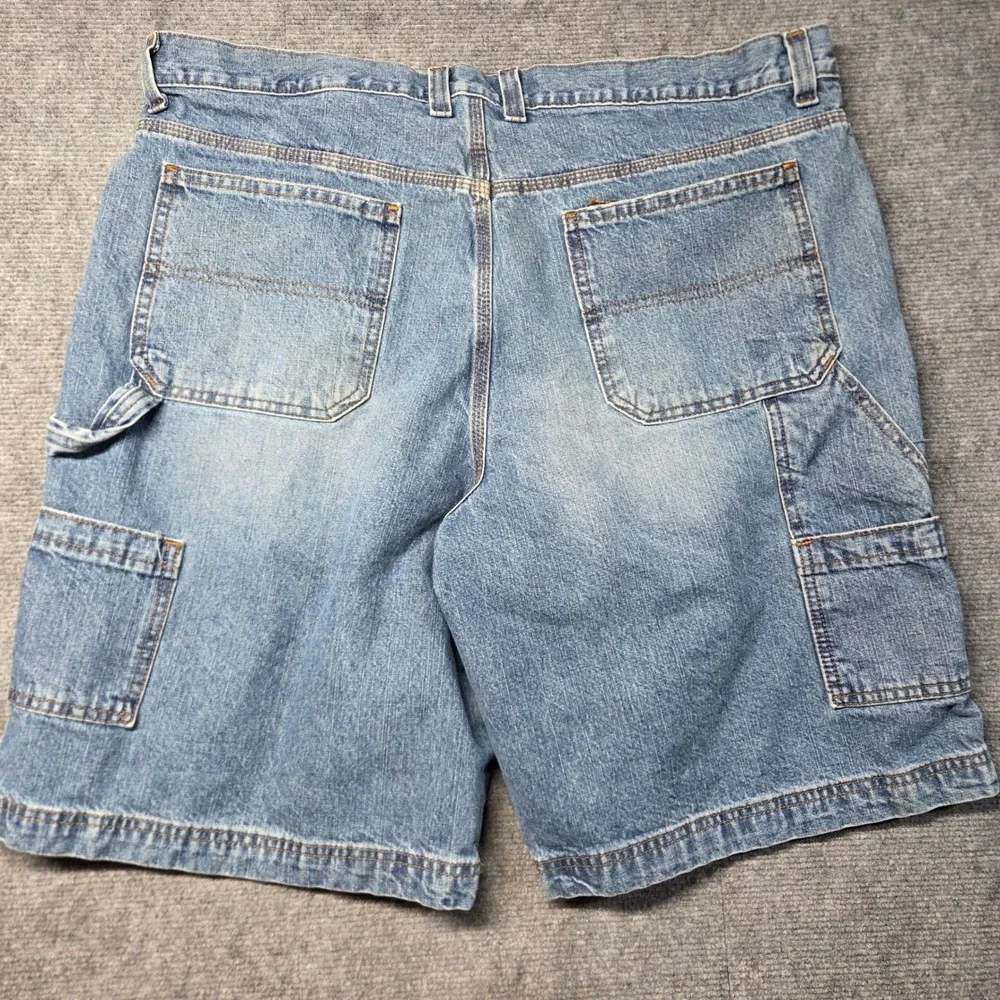 Faded Glory Mens Denim Carpenter Shorts Blue Size 40 Workwear Utility PFG-3970